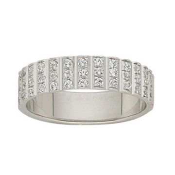 Alliance Demi Tour Diamant Or Blanc