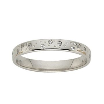 Alliance Or Blanc Diamant 0.12 Ct