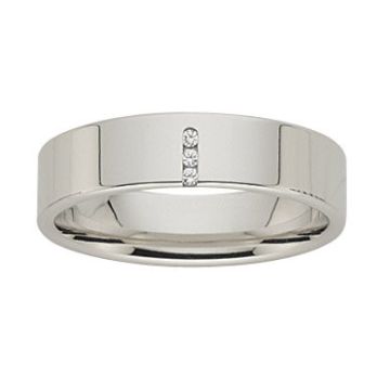 Alliance Or Blanc Diamant 0.02 Ct