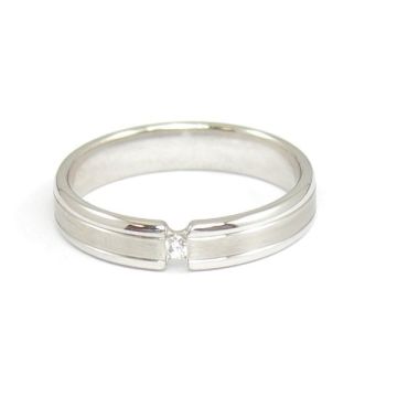 Alliance Or Blanc Diamant 0.02 Ct