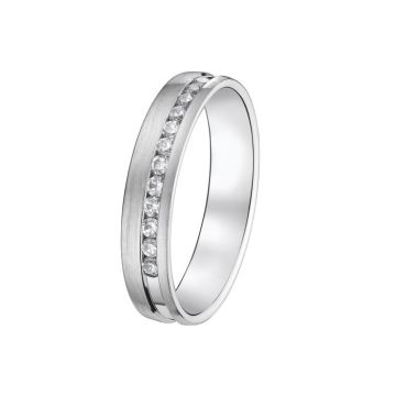 Alliance Or Blanc Diamant 0.16 Ct