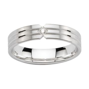 Alliance Or Blanc Diamant 0.03 Ct
