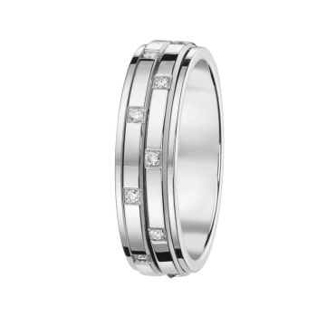 Alliance Or Blanc Diamant 0.14 Ct