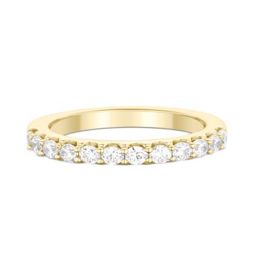 Alliance Demi Tour Diamant Or Jaune