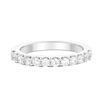 Alliance Demi Tour Diamant Or Blanc