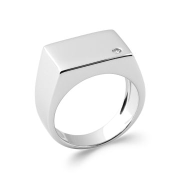 Bague Argent 925 Rhodié Oxyde De Zirconium