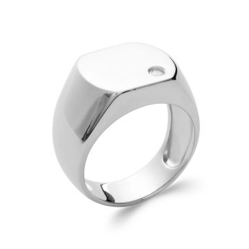 Bague Argent 925 Rhodié Oxyde De Zirconium