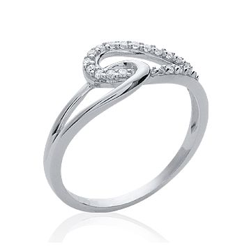Bague Argent 925 Rhodié Oxyde De Zirconium
