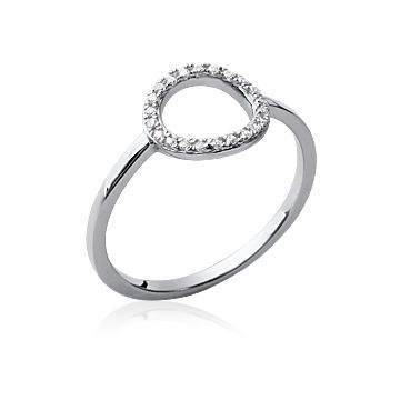Bague Argent 925 Rhodié Oxyde De Zirconium
