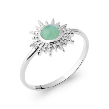 Bague Argent 925 Rhodié Aventurine