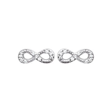 Boucles D'oreilles Argent 925 Rhodié Oxyde De Zirconium