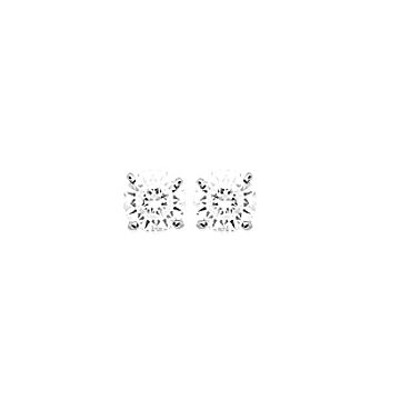 Boucles D'oreilles Argent 925 Rhodié Oxyde De Zirconium