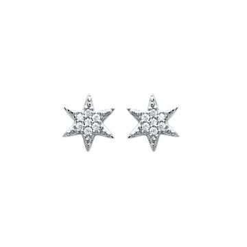 Boucles D'oreilles Argent 925 Rhodié Oxyde De Zirconium