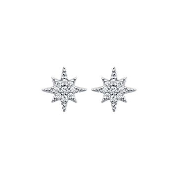 Boucles D'oreilles Argent 925 Rhodié Oxyde De Zirconium