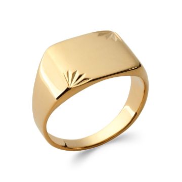Bague Plaqué Or 750 3 Microns