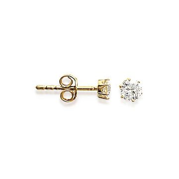 Boucles D'oreilles Plaqué Or 750 3 Microns Oxyde De Zirconium