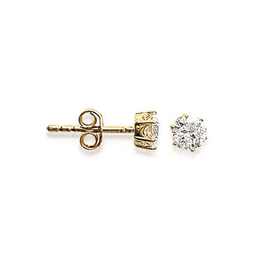 Boucles D'oreilles Plaqué Or 750 3 Microns Oxyde De Zirconium