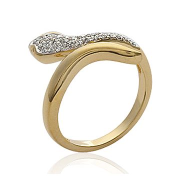 Bague Plaqué Or 750 5 Microns Bicolore Oxyde De Zirconium
