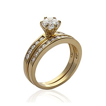 Bague Plaqué Or 750 5 Microns Oxyde De Zirconium