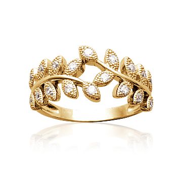 Bague Plaqué Or 750 5 Microns Oxyde De Zirconium Microserti