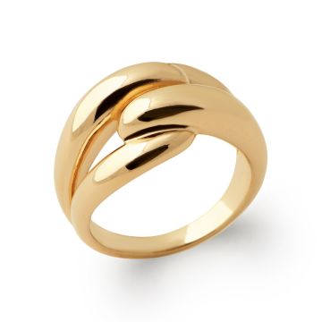 Bague Plaqué Or 750 3 Microns