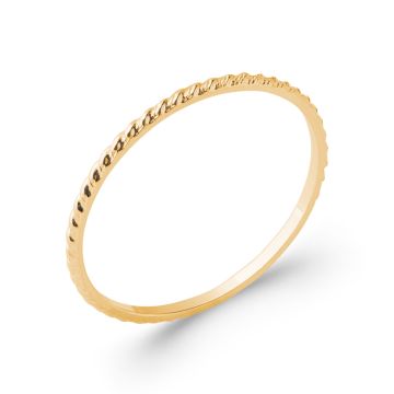 Bague Plaqué Or 750 3mic