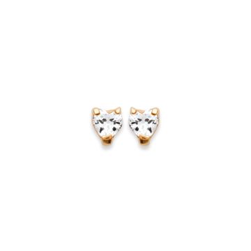 Boucles D'oreilles Plaqué Or 750 3 Microns Oxyde De Zirconium