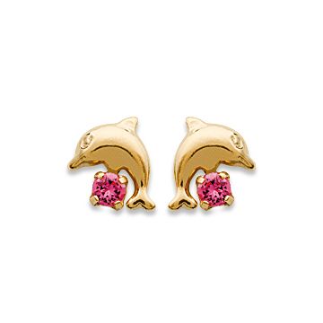 Boucles D'oreilles Plaqué Or 750 3 Microns Cristal