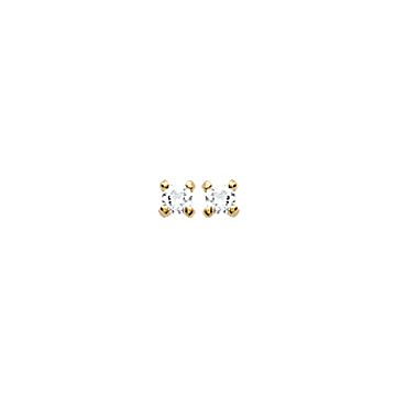 Boucles D'oreilles Plaqué Or 750 3 Microns Oxyde De Zirconium