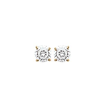 Boucles D'oreilles Plaqué Or 750 3 Microns Oxyde De Zirconium