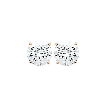 Boucles D'oreilles Plaqué Or 750 3 Microns Oxyde De Zirconium