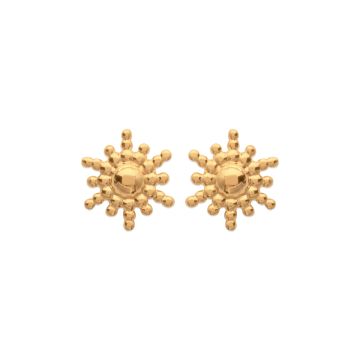 Boucles D'oreilles Plaqué Or 750 3 Microns