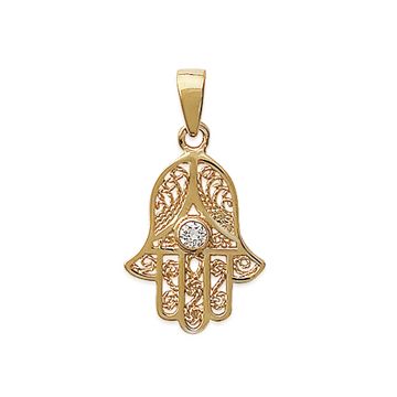 Pendentif Plaqué Or 750 3 Microns Oxyde De Zirconium