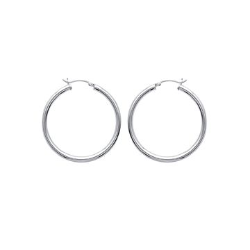 Créoles Argent 925 Rhodié