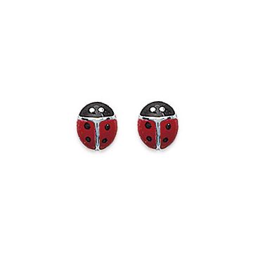 Boucles D'oreilles Argent 925 Rhodié Émail