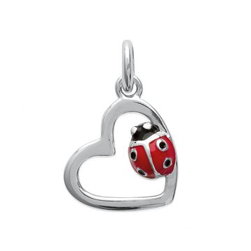 Pendentif Argent 925 Rhodié Émail