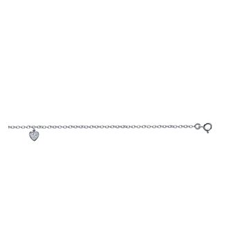 Chaine Cheville Argent 925 Rhodié Oxyde De Zirconium