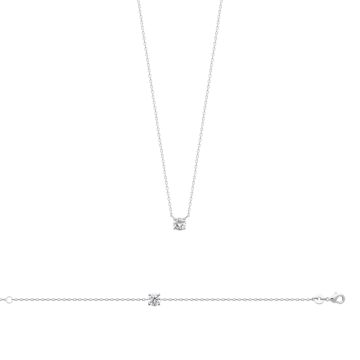 Bracelet Argent 925 Rhodié Oxyde De Zirconium