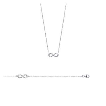 Collier Argent 925 Rhodié Oxyde De Zirconium
