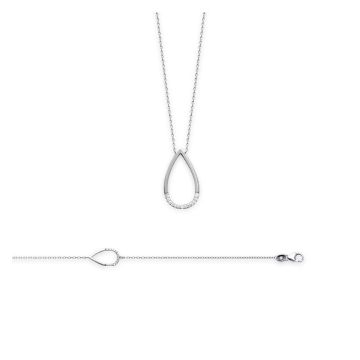 Bracelet Argent 925 Rhodié Oxyde De Zirconium