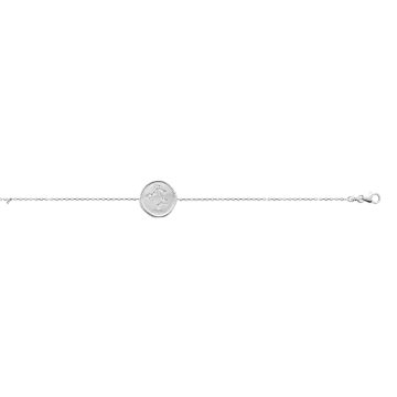 Bracelet Argent 925 Rhodié Oxyde De Zirconium Balance