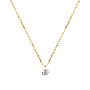 Collier Plaqué Or 750 3 Microns Oxyde De Zirconium