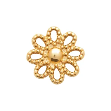 Piercing Plaqué Or 750 Tige Titane 3 Microns