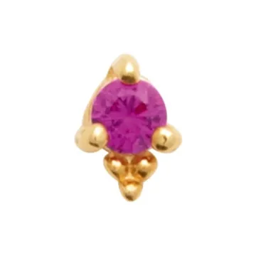 Piercing Plaqué Or 750 Tige Titane 3 Microns Ps