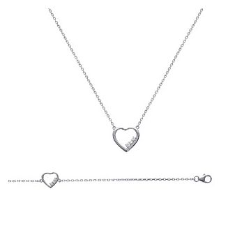 Collier Argent 925 Rhodié Oxyde De Zirconium