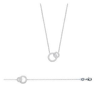 Collier Argent 925 Rhodié Oxyde De Zirconium Microserti