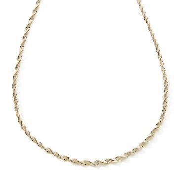 Collier 925 Tout Argent Blanc/Jaune 42cm