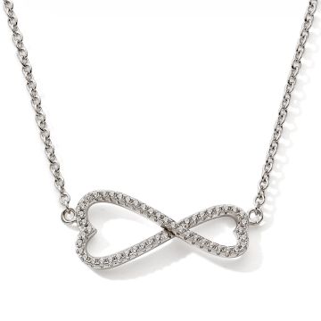 Collier 925 Oxydes Micro Setting Infini 42+3cm
