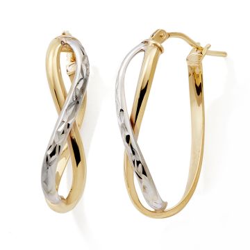 Boucles D'oreilles 2 Ors 9k Fantaisie Huit