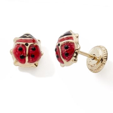 Boucles D'oreilles 9k Coccinelle Vis